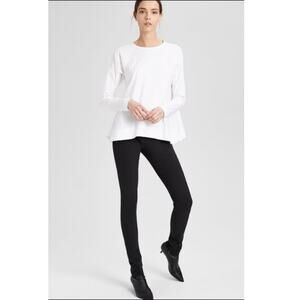 Theory Bi-Stretch Cotton High-Waisted Black Legging